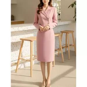 [하프클럽/]골드버튼 자켓라인 원피스_YMSH26SS001