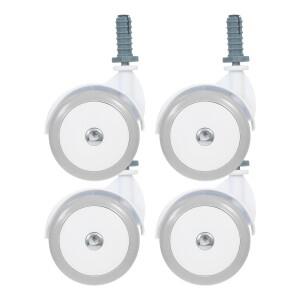 4pcs 회전 캐스터 비 금속 교체 바퀴  보행기 유모차 용 보행자 휠체어