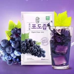 포도 과즙 100퍼센트 착즙 90ml 30팩선물 거래처 답례품 건강주스 건강 눈겅강 부모님 한송이 쥬스 임산부