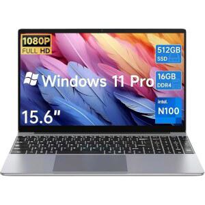 2026 최신 15 6인치 16GB 프로 블루투스 4K 윈도우 11 6500MAH 5G CPU 512GB 코어 SSD WIFI RAM 배터리 노트북 펜티엄 TYPE 비디오 노트북 쿼드 N100 FHD 디스플레이 6V 1920X1080 4G