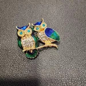 [골드스마일]브로치 부엉이 큐빅 작은선물