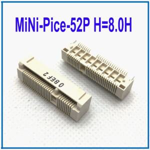 110PCS 미니 PCIE Msata 커넥터 소켓 슬롯 52P 카드 홀더 H4.0 H5.2 H6.8 노트북 SMT SSD 용