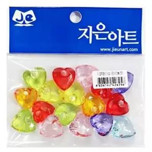 TBZ 아크릴투명비즈(구멍하트20mm)