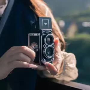 빈티지 카메라 토이 인스턴트 레트로 아날로그 포커싱 필름 클래식 미니 스크린