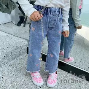 신학기 하트 청바지 여아