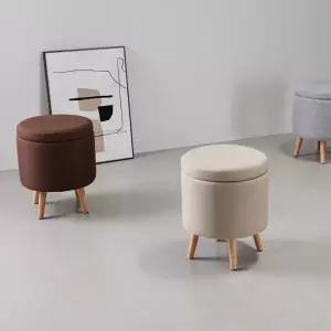 스케치 수납형 패브릭스툴