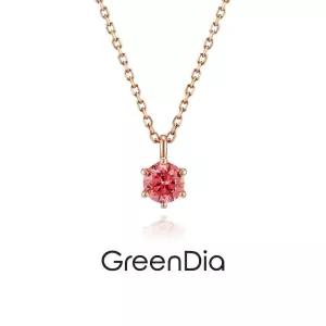 갤러리아 [그린다이아] 클래식 6 핑크 14K 0.1ct 목걸이