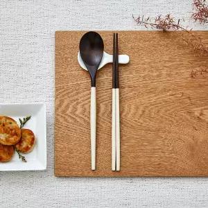 [모던하우스] 자연옻칠 블랙 컬러 수저세트 아이보리