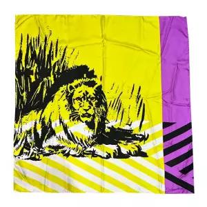 [명품] 22SS  D 정글 팝 실크 스퀘어 스카프 옐로우 22ANP090I610 C204