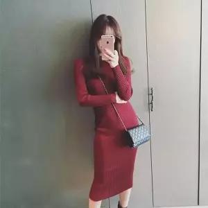 [오노마] ONM 골지 2컬러 K004 LK 데일리 니트 원피스 긴팔 (S11876993)