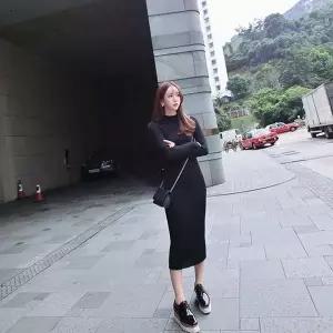 [오노마] ONM 2컬러무지 LK 원피스 니트 롱 골지 K004 (S11872611)