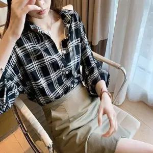 [오노마] ONM 여성 봄 가을 여유핏 체크셔츠 셔츠아우터 체크남방 (S11325750)