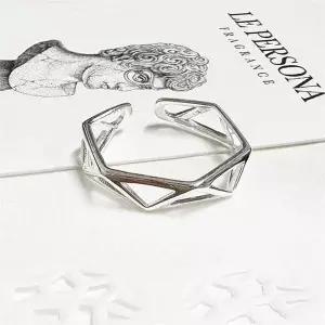 [오노마] ONM 전체925실버 우주의 선들 순은반지 오픈링 프리사이즈 (S9806114)