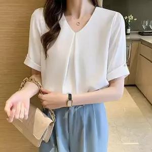 [셀러허브]여성 소매롤업 블라우스 어깨셔링 블라우스 (S10771073)