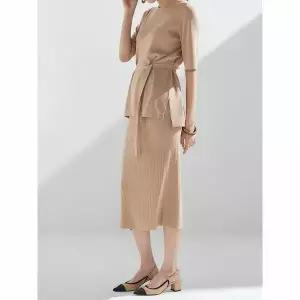 [하프클럽/르오트]쿨니트 밴딩 스커트