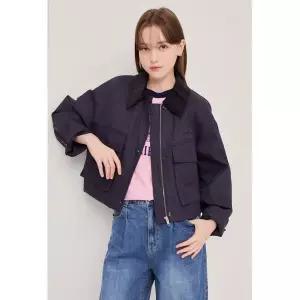 갤러리아 코듀로이 칼라 크롭 데님 재킷(GN9A0JKJ3)*