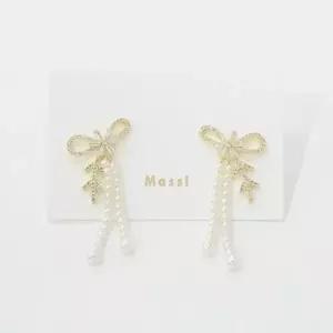 [셀러허브]여자 사슬 럭셔리 드롭 진주 롱 키치룩 귀걸이 (S23461103)