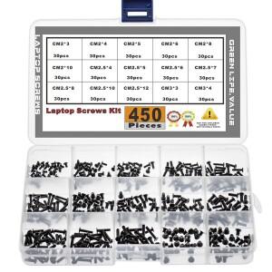 450개 (15가지 크기) M2 M2.5 M3 노트북 컴퓨터 나사 키트 세트 (SSD IBM HP Dell Lenovo Sony Toshiba Gat