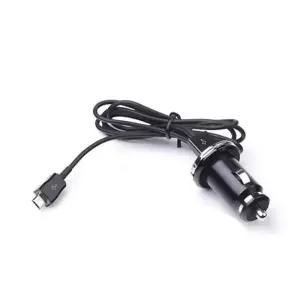 차량용 시거잭 핸드폰 충전기세트 5핀 케이블 2구 BK