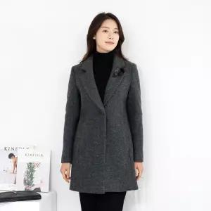 [모슬린]엄마옷 울 원버튼 하프 코트 516FGH245 마담중년여성빅사이즈50대60대