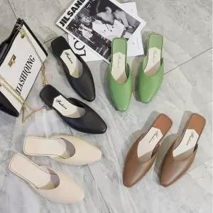 [하프클럽/]여성 뾰족코 블로퍼 뮬 데일리 여자샌들 모던 슬리퍼