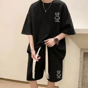 [하프클럽/]남자 여름 쿨링 소재 루즈핏 반팔 반바지 상하의 세트