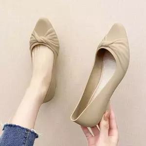 [하프클럽/]구두 디테일 방수 비오는날 여성 꼬임 생활 편안한