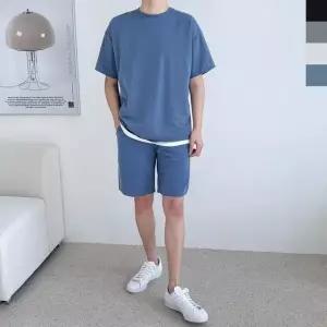 스트릿 밴딩 바캉스 5부 휴가 밴딩팬츠 청 슬림 7부 (WFJ4XMP)