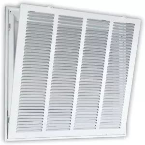 20x20 덕트 개구부 장착 1인치 필터용 스틸 리턴 에어 필터 그릴 [탈부착 가능한 도어] 통풍구 커버 흰색