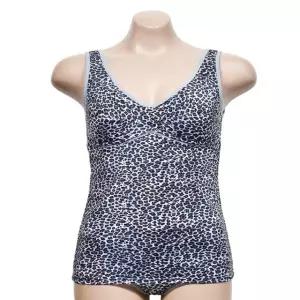 인견 호피패턴 부직포 노와이어 브라런닝 팬티 세트 (WFJ6ASJ)