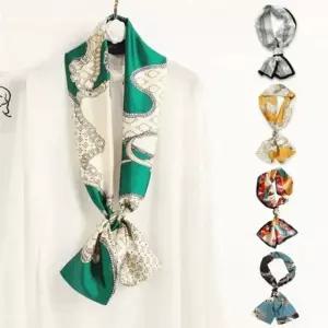 손수건마니아 가 타이 답례품 쁘띠 여종 리본 스카프 실크 (WFK7JOP)