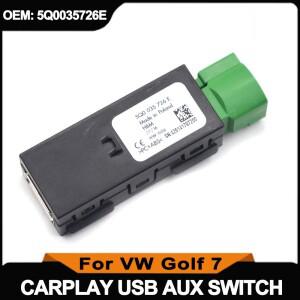 [호환품]폭스바겐 호환 골프 7용 카플레이 미디어 USB 소켓 5Q0035726E AUX 플러그 5Q0 035 726 E 자동차