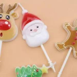 크리스마스파티초 케이크장식 산타초 크리스마스케이크초 (WFJ76YN)