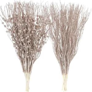 씨팀 24팩 인조 글리터 베리 줄기 장식품 장식용 구슬 스틱 나뭇가지 추천 크리스마스 트리 가지 작은 꽃병