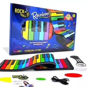 어린이피아노 MUK 뮤키킴 휴대용 무지개 롤피아노 PN49CLR
