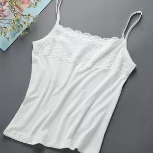 레이스 이너나시 면 끈나시 슬리브리스 민소매티 탑 나시티 여성나시