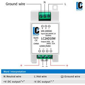 LCTC DIN 출력 AC100 스위칭 공급 산업용 5V 12V 변압기 AC에서 240V 전원 장치 24V 듀얼