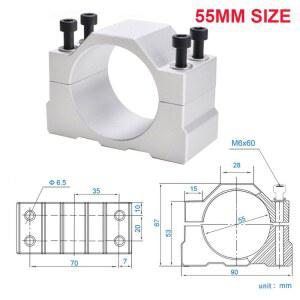 CNC 스핀들 알루미늄 육각 52MM 소켓 80MM 22MM 직경 45MM 브래킷 모터 클램프 20MM 24MM 4개 65MM 55MM 볼트