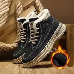 남성 겨울 털기모 방한 워커 스니커즈 남자겨울신발 방한신발 캐주얼슈즈 겨울패션슈즈 데일리신발