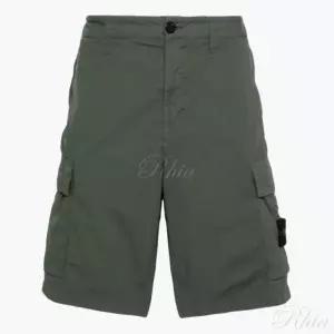 [스톤아일랜드]라이트 스트레치 코튼 캔버스 카고 버뮤다 쇼츠 레귤러 핏 69521579