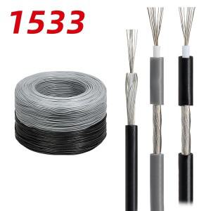 싱글 코어 차폐 케이블  주석 도금 구리 와이어  래핑 신호 오디오 블랙 그레이  80 °C 300V  32 AWG  30