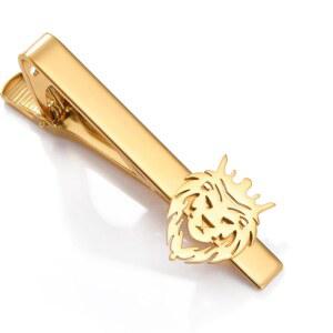 드림타임즈 라이온 킹 크라운 남성용 넥타이 클립 동물 클랩 스테인리스 스틸 우아한 액세서리 비즈니스 공식 이벤트 스타일리시한 선물