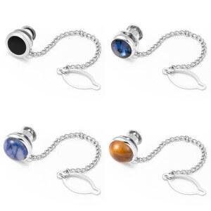 다니시 타이 핀 남성용 실버 체인, 택 브로치 맞춤 웨딩 비즈니스 선물