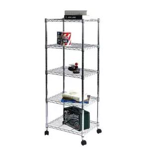 메탈 조립 선반 수납장 공간 절약형 다용도 앵글랙 W450 D350 H1200 (WFKA8DJ)