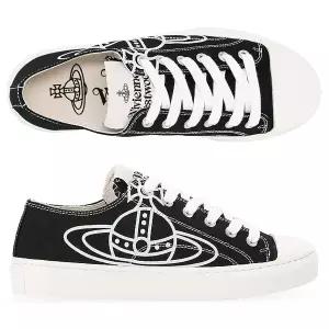 [비비안웨스트우드] ORB 로고 75020005W W015B N401 비비안 웨스트우드 플림솔 로우탑 컨버스 스니커즈