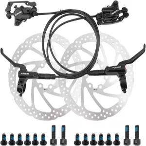 MEROCA M800 산악 자전거 유압 디스크 브레이크 160mm 로터용 PM 어댑터 포함 전면 800mm 및 후면 1400mm