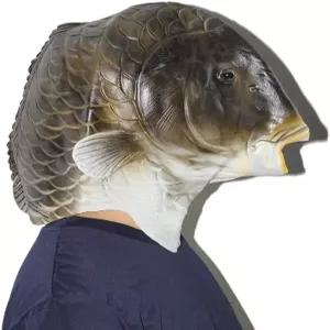 헨규토이마스크 물고기 마스크 할로윈 코스튬 파티 동물 풀 헤드 코스프레 소품 라텍스 성인