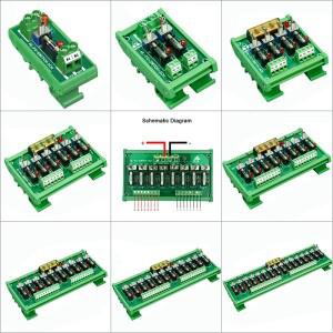 12V 24V 배전 16 웨이 퓨즈 보드 터미널 블록 (전원 공급 장치 용 스위치 포함) 전류 배선 LED