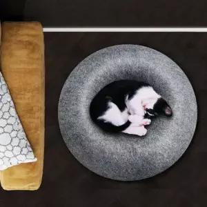 펠트 도넛 숨숨집 L 차콜 고양이터널 고양이하우스 토끼터널 토끼은신처 토끼장난감