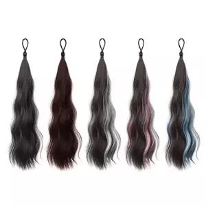 부분가발 똥머리 0581 LM 웨이브 염색가발 똥머리가발 (WFKB5OH)